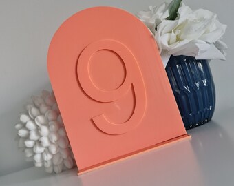 Arch A5 Table Numbers | Table Numbers | Acrylic Table Numbers | Table Number Wedding | Double Layer | Centrepieces Luxury Decorations |