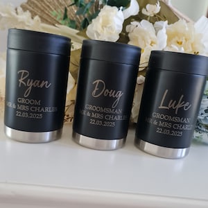 Personalised Stubby Can Holder | Stainless Steel | Christmas gift | Beer Bottle Cooler | Wedding gift | Birthday gift | Custom Etched Cooler