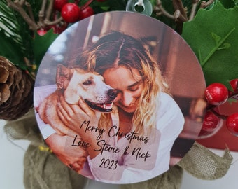 Personalised Christmas Photo Bauble | Photo Ornament | Christmas Tree | Fur Baby Christmas 2024 | Personalised Gift | Secret Santa | Family