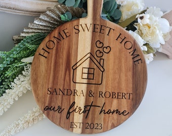 Personalised Timber Cheese Board | Custom Engraved Serving Board, Housewarming Gift