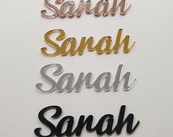 Personalised Acrylic Name Place Seating | Custom Name Place Cards | Name Plaques | Wedding Guest Names | Wedding Events | Guest name