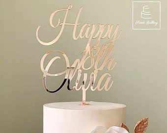 custom personalised acrylic Cake Topper | birthday | baptism | wedding | communion | baby shower | christening | bridal | confirmation