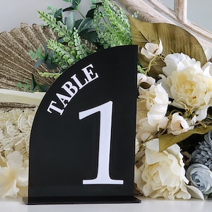 A5-tafelnummers | Tabelnummers | Acryl tafelnummers | Tafelnummer bruiloft | Dubbellaags | Tafeldecoraties Luxe decoraties |