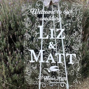 Wedding Welcome Sign | Guest Signage | Acrylic Welcome Sign | Mr & Mrs Sign | Event Signage | 3d Wedding Sign | Double Layer Welcome sign