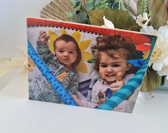 Blocco fotografico / Stampe personalizzate / Regalo fotografico personalizzato / Blocco fotografico / Regalo per la festa del papà / Foto su legno / Regalo per lui / Regali di Natale
