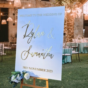 Wedding Welcome Sign | Acrylic Welcome Sign | Guest sign | Mr & Mrs Sign | Event Signage | Wedding Sign | Welcome Board | Personalised sign
