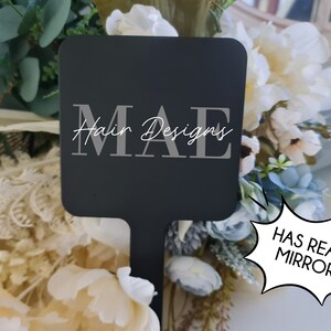 Business Logo Handheld Mirror | Real Mirror | Personalised Mirror | Business Décor | Beauty and Brows Mirror | Makeup Mirror | Uv Printed image 2