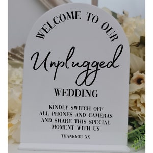 Signo de boda desconectado / Decoración de la boda / Bienvenido a nuestra boda / Boda sin teléfonos / signo de compromiso / Boda personalizada / signo de boda