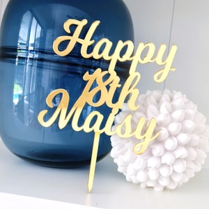 18th Personalised Acrylic Cake topper | Acrylic Cake topper | FREE Proof Designs | Birthday Cake topper| Milestone Birthday | Personalised