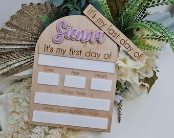 First Day Of School Board | Personalised Board | Back to school | School Grade board | Kindy Board | Starting School sign | New year sign