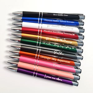 500 x Etched Metal Slimline Pens | Gift Favours | Personalised Pens | Bonbonniere Gifts | Wedding Pens | Birthday gifts |