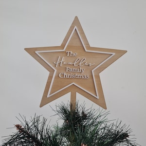 Christmas Tree Star Topper | Personalised Christmas ornament |  Christmas Tree Star | Personalised Tree Topper | Christmas tree