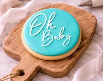 Oh Baby Cookie Stamp | Baby Fondant Debosser | Baby Shower Cookie Debosser | Baby Shower l Baby Cookie Stamp l Embosser l Fondant Stamp