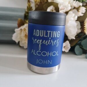 Personalised Stubby Can Holder | Stainless Steel | Christmas gift | Beer Bottle Cooler | Wedding gift | Birthday gift | Custom Etched Cooler