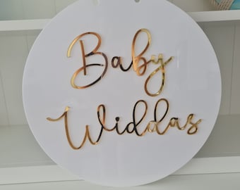 Personalised Welcome Sign | Double Layer Acrylic | Baby shower sign | Guest Sign | Backdrop sign | Event Sign | Balloon Garland sign