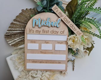 Cartello del primo giorno di scuola / Cartello personalizzato / Ritorno a scuola / Cartello dei voti scolastici / Cartello dell'asilo / Cartello di inizio scuola / Cartello di Capodanno