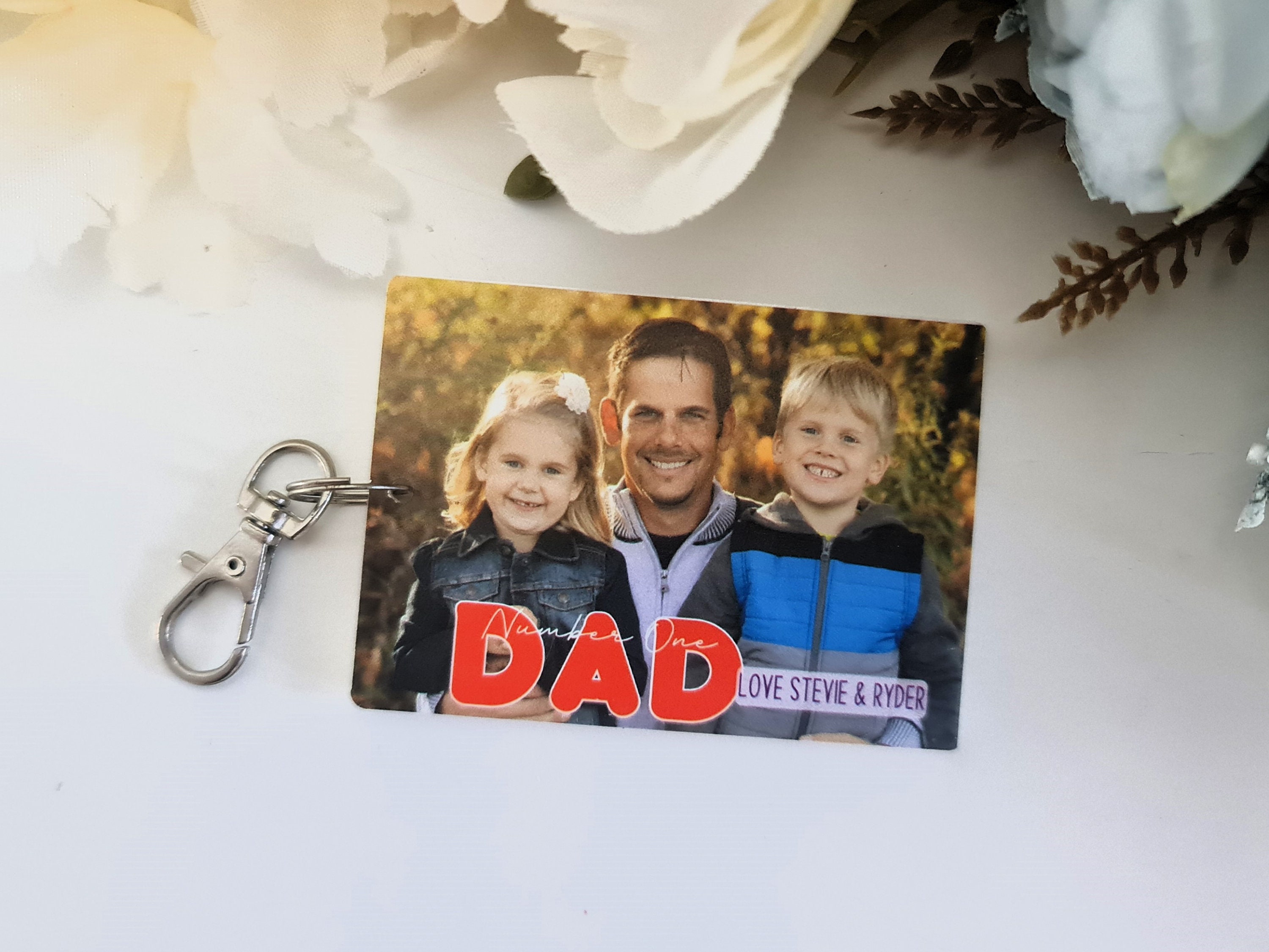 Personalisiert Schlüsselanhänger Für Väter - Mit Foto & Erinnerungsdatum