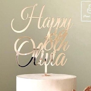 custom personalised acrylic Cake Topper | birthday | baptism | wedding | communion | baby shower | christening | bridal | confirmation