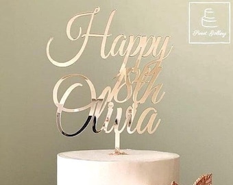 custom personalised acrylic Cake Topper | birthday | baptism | wedding | communion | baby shower | christening | bridal | confirmation