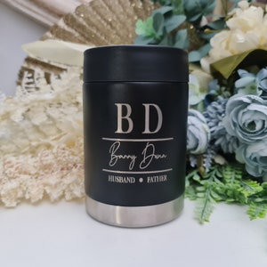 Personalised Stubby Can Holder | Stainless Steel | Christmas gift | Beer Bottle Cooler | Wedding gift | Birthday gift | Custom Etched Cooler