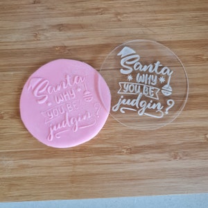 Christmas Cookie Stamp | Christmas Fondant Debosser | Christmas | Xmas Cookie Stamp | Fondant Stamp | Debosser | Embosser l Santa