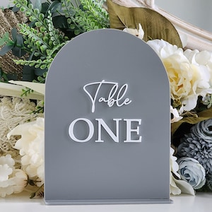 Arch A5-tafelnummers | Tabelnummers | Acryl tafelnummers | Tafelnummer bruiloft | Dubbellaags | Tafeldecoraties Luxe decoraties |