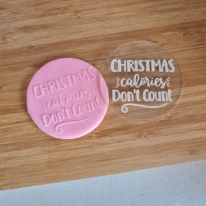 Christmas Calories l Christmas Cookie Stamp | Christmas Fondant Debosser | Christmas | Xmas Cookie Stamp | Fondant | Debosser | Embosser