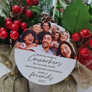 Team Christmas Bauble – Personalised Work Team Ornament, Custom Staff Gift, Office Christmas Decoration, Employee Appreciation Keepsake