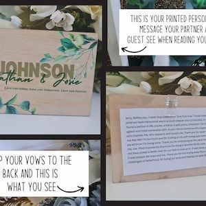 Personalised vow holders | Set of 2 | Acrylic wedding vow cards | wedding ceremony card | Etched Vow | Wedding Gift | Vow renewals