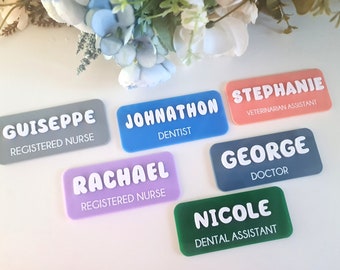 Personalised Name Badge | Medical Name Badge| Custom Magnetic Name Tag | Colourful | Name Badge | doctor | nurse | hospital | educator