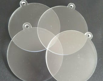 Acrylic Christmas Ornament Blank, Bauble Blank (75mm)