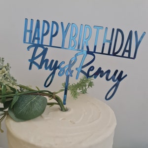 1st Birthday Cake Topper | Acrylic Cake Topper |  FREE Proof Design | Acrylic Topper | First Birthday |  Name + Age Changeable | Cake Topper