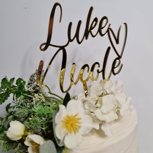 Custom Mr & Mrs Cake Topper | Modern Wedding Cake Topper | Anniversary Cake Topper | Name Cake Topper | Engagement Cake Topper | Cake Decor