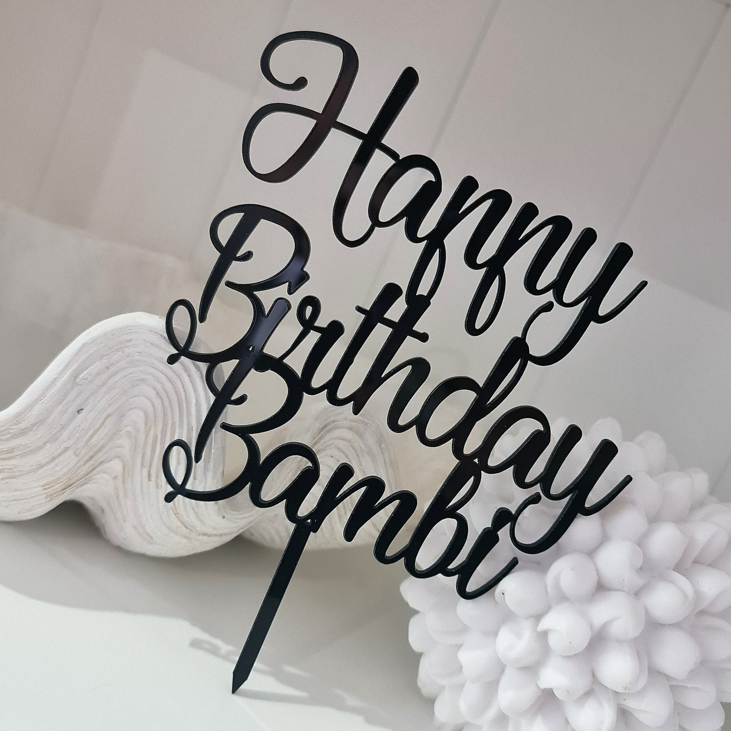 Birthday Cake Topper | Personalised Acrylic Cake Topper | FREE Proof Design | Cake Topper | Name is Changeable | Cake Decor