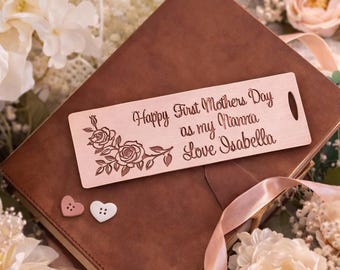 Personalised Engraved Bookmark | Flower Design | Acrylic Nanna Gift