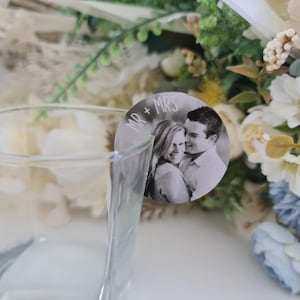 Photo Drink Tags Acrylic Stemless | Drink Topper | Cocktail Glass | Hens | Drink Accessories | Wedding Decor | Birthday | Custom Tags