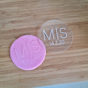 Name Initials Cookie Stamp | Personalised Fondant Debosser | Couples | Wedding l Engaged | Custom Cookie Stamp l Embosser | Cookie | Love