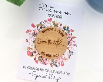 Wedding Save the date Magnets | Wedding Invitations | Event Calendar | Personalised Save the dates | Invitations | Wooden Invites |