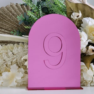 Arch A5-tafelnummers | Tabelnummers | Acryl tafelnummers | Tafelnummer bruiloft | Dubbellaags | Tafeldecoraties Luxe decoraties |