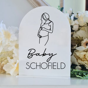 Arch Baby shower Welcome Sign with base | Acrylic Welcome Sign | UV Printed |  baby shower Sign | Event Signage | acrylic Baby shower
