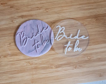 Bride to be Cookie Stamp | Bridal Fondant Debosser | Bridal Shower Cookie | Wedding Cookie Stamp |