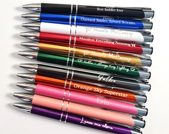Etched Metal Personalized Slimline Pens | Custom Gifts