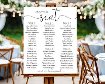 Letrero para plano de asientos de boda / Plano de asientos de acrílico / Tablero de asientos / Señalización para invitados / Señalización para eventos / Letrero para bodas / Bodas Glamours /