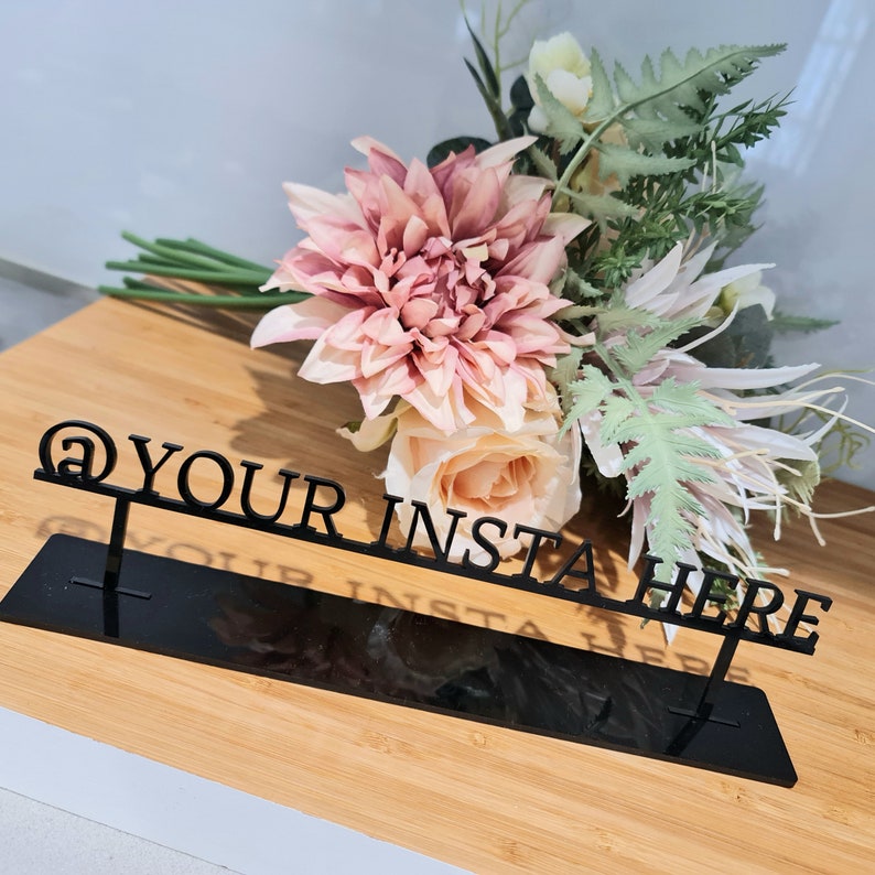 Hand Sign Hash Fill Lettering Personalised Hash Tag Sign | Business Logo | Instagram # | Facebook ...