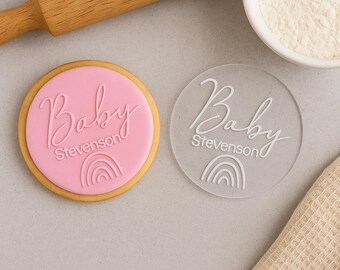 Personalized Baby Name Cookie Stamp | Rainbow Debosser