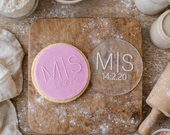 Name Initials Cookie Stamp | Personalised Fondant Debosser | Couples | Wedding l Engaged | Custom Cookie Stamp l Embosser | Cookie | Love