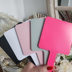 Business Logo Handheld Mirror | Real Mirror | Personalised Mirror | Business Décor | Beauty and Brows Mirror | Makeup Mirror | Uv Printed image 3
