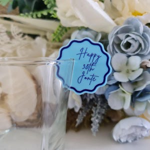 pour boissons en acrylique sans pied | Verre à cocktail | Poules | Accessoires pour boissons | Décoration de mariage | Anniversaire | Étiquettes de mariage personnalisées | Etiquettes personnalisées