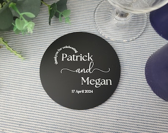 Acrylic Coaster Cards | Laser UV Printed | Personalised | Place Cards | Wedding Guest names | Wedding | Birthday | Custom Printed |
