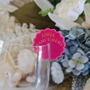 Drink Tags Acrylic Stemless | Cocktail Glass | Hens | Drink Accessories | Wedding Decor | Birthday | Custom Wedding tags | Personalised Tags